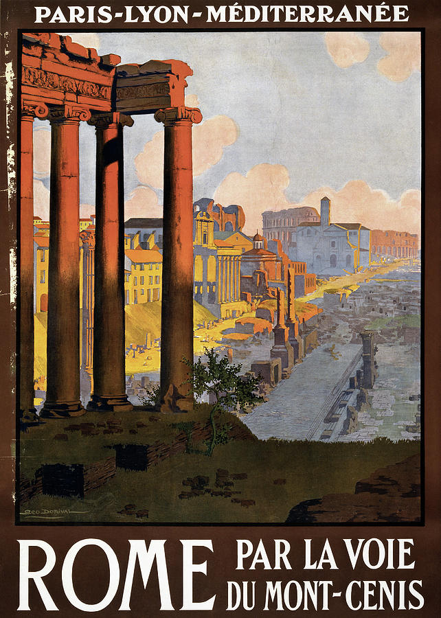 Rome Travel Poster, C1920 Drawing by George Dorival