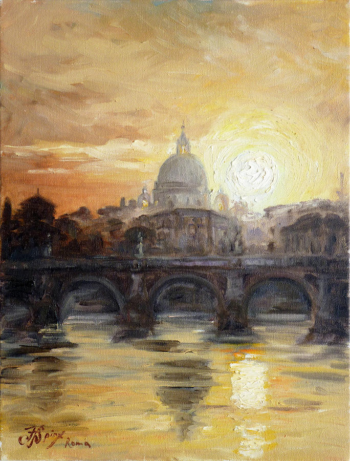 Rome View of Vatican Painting by Irek Szelag