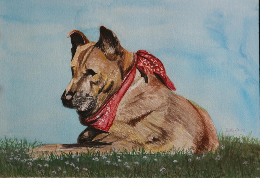 Dog Painting - Romeo - A Healing Mix by Betty-Anne McDonald