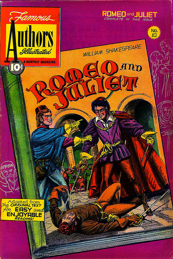 Cool Digital Art - Romeo and Juliet Comic Book Cover by Del Gaizo
