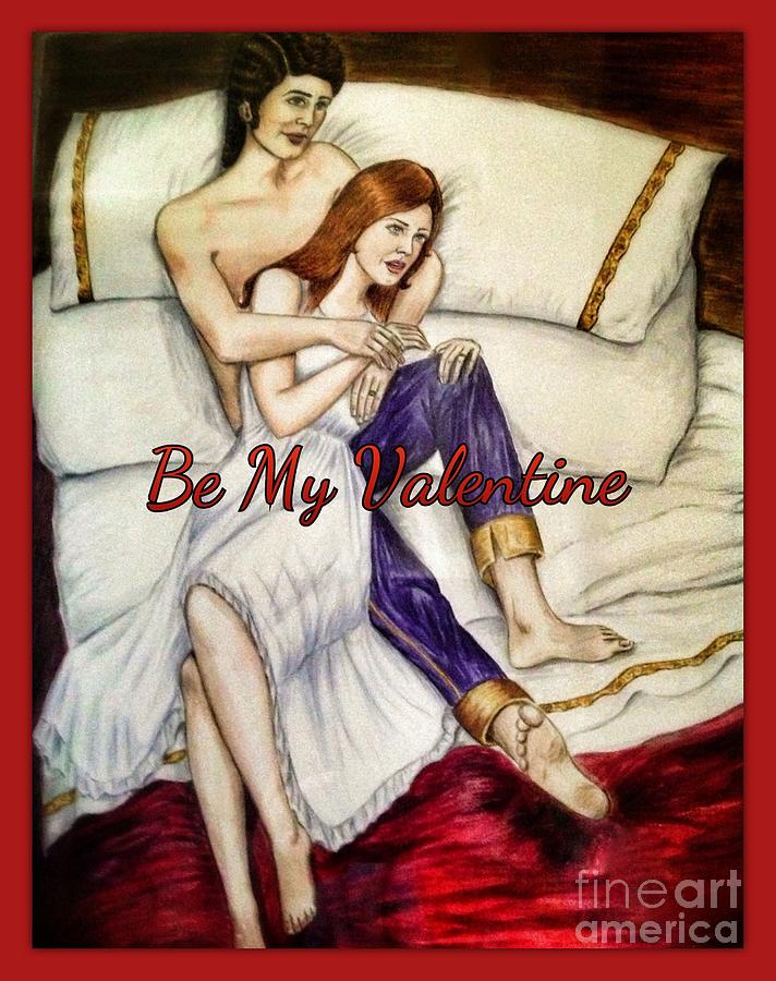 Romeo and Juliet Valentine Greeting Painting by Joan-Violet Stretch