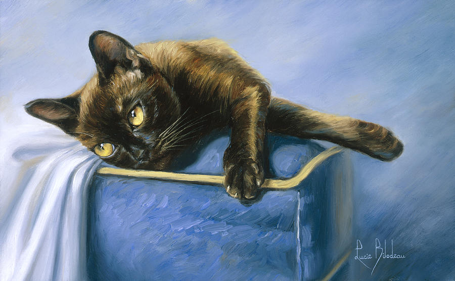Cat Painting - Romeo by Lucie Bilodeau