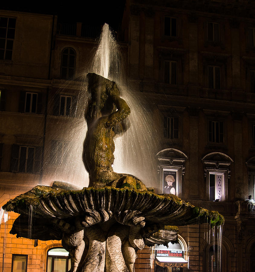 Romes Fabulous Fountains - Berninis Triton Fountain Photograph by Georgia Mizuleva