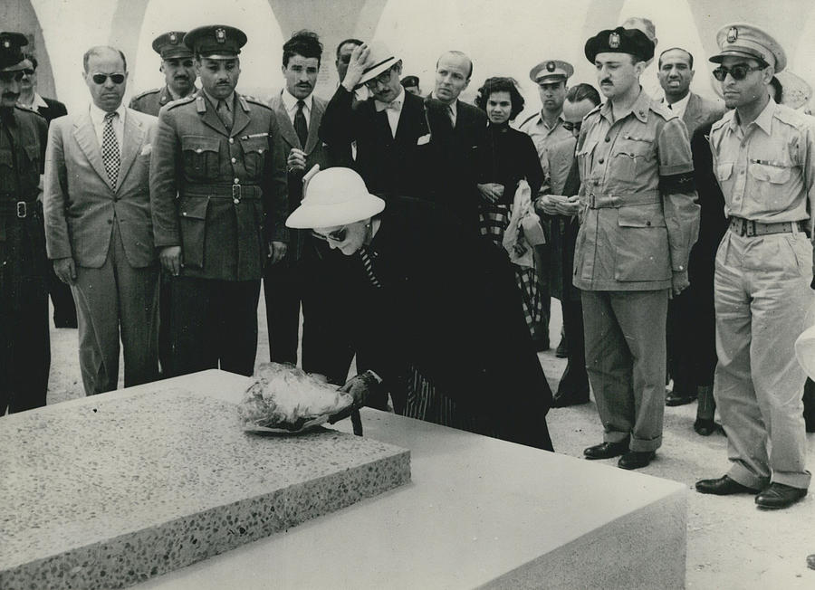 Rommels Widow Visits El Alamein Cemetery. Photograph by Retro Images Archive