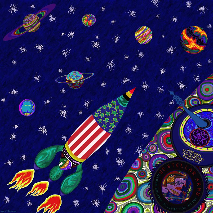 Romney Rocket - Destination Mars 2023 Painting by Robert SORENSEN