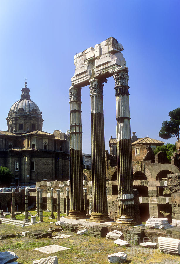 Rome Forum Columns Photograph by Bob Phillips