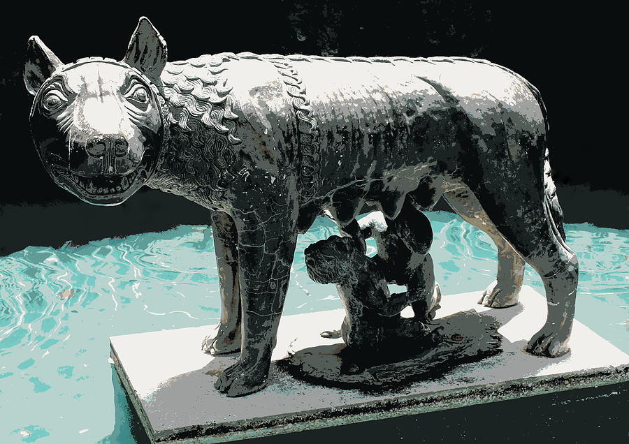 Hamilton Gardens Photograph - Romulus And Remus Founders Of Rome by Guy Pettingell
