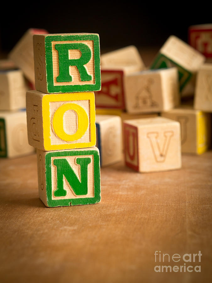 RON - Alphabet Blocks Photograph by Edward Fielding