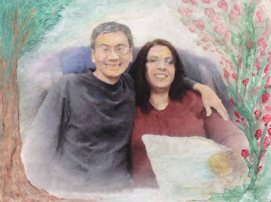 Ron and Deb Mixed Media by Antonella Manganelli
