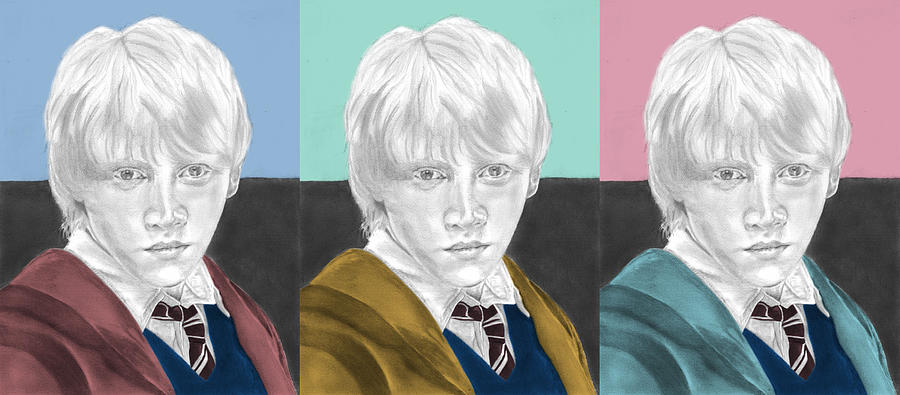 Ron Weasley Drawing - Ron Weasley - 3up One Print by Alexander Gilbert Ron Weasley Drawing - Ron Weasley - 3up One Print by Alexander Gilbert