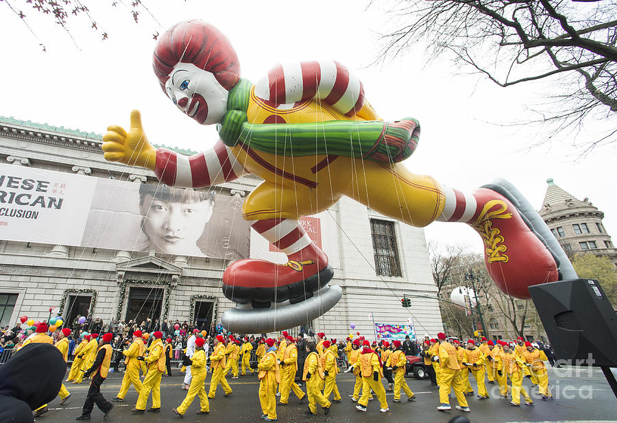Ronald McDonald Balloon at Macys Thanksgiving Day Parade #1 Photograph by David Oppenheimer