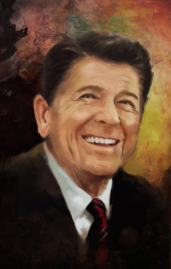Ronald Reagan Painting - Ronald Reagan Portrait 8 by Corporate Art Task Force