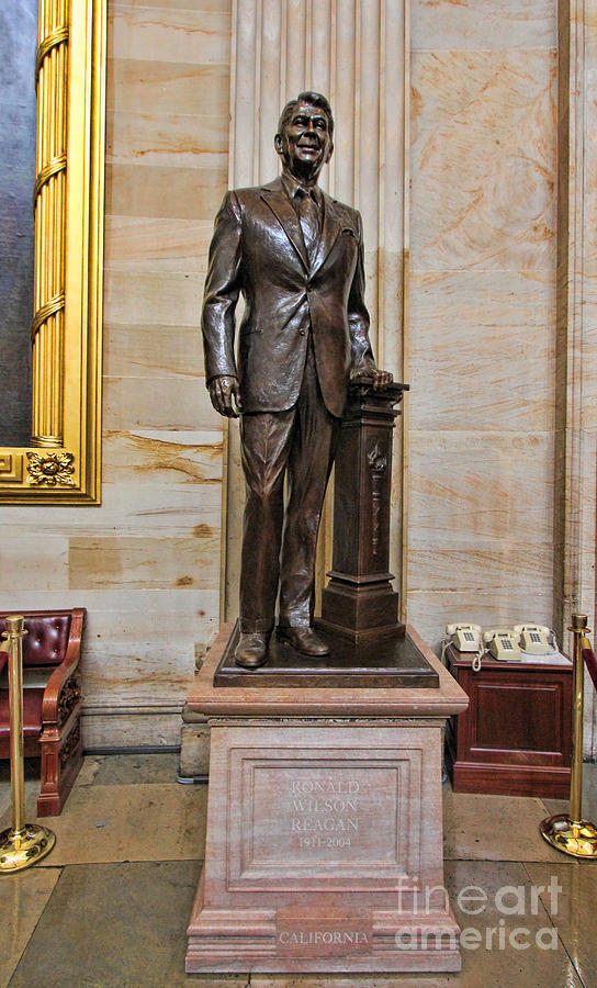 Ronald Regan -  U S Capitol Statuary Hall Photograph by Allen Beatty