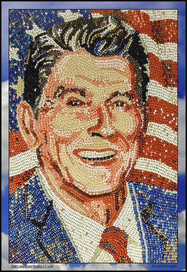 Ronald Wilson Reagan mosaic Photograph by LeeAnn McLaneGoetz McLaneGoetzStudioLLCcom
