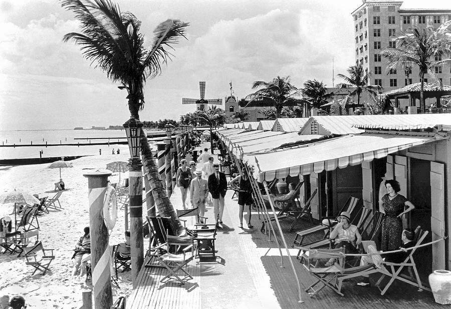 Miami Photograph - Roney Plaza Cabana Sun Club by Underwood Archives
