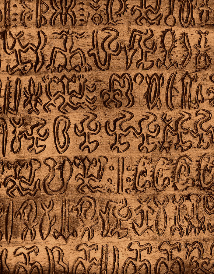 Rongorongo Tablet, Proto-writing Photograph by George Holton
