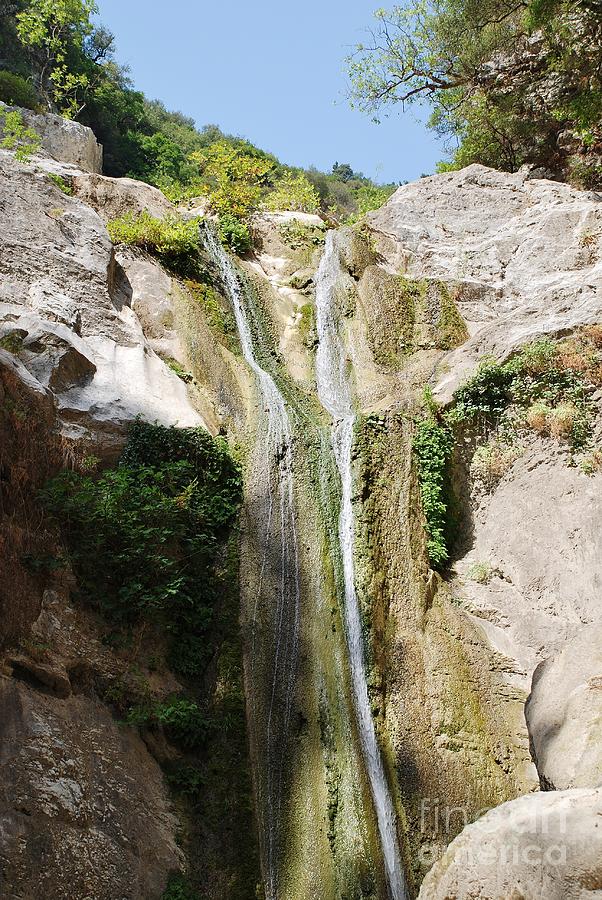 Ronies waterfalls Lefkada Photograph by David Fowler