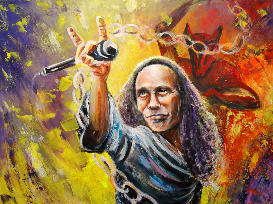 Music Painting - Ronnie James Dio by Miki De Goodaboom