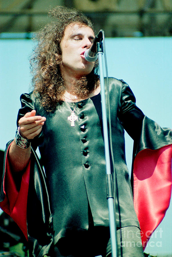 Ronnie James Dio of Black Sabbath during 1980 Heaven and Hell Tour  Photograph by Daniel Larsen