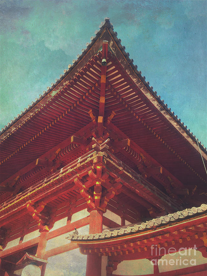 Roof Detail of Todai-ji Temple Central Gate in Nara Japan Photograph by Beverly Claire Kaiya