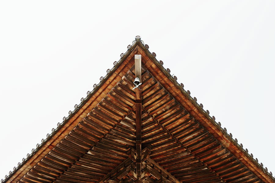 Roof Of Kondo In Koyasan,low Angle View Photograph by Sot