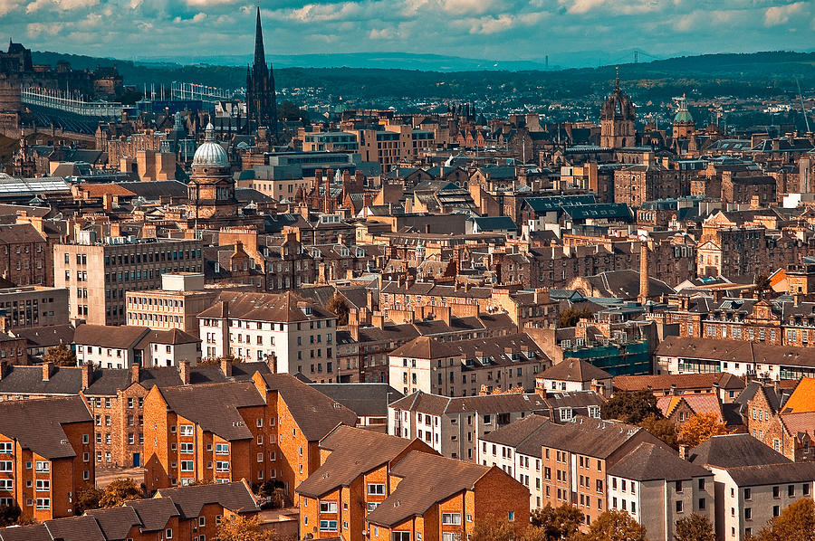 Roofs of Edinburgh. Scotland Photograph by Jenny Rainbow