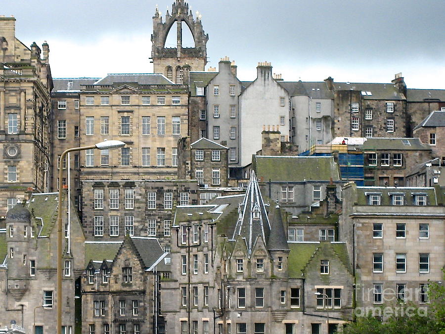 Roofs of Edinburgh  Photograph by Suzanne Oesterling