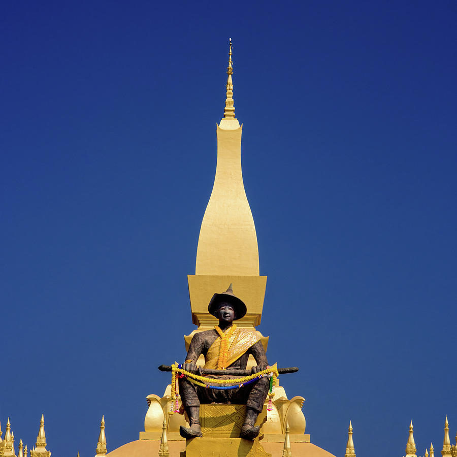 Rooftop Of Gold Buddhist Stupa, Pha Photograph by Miha Pavlin