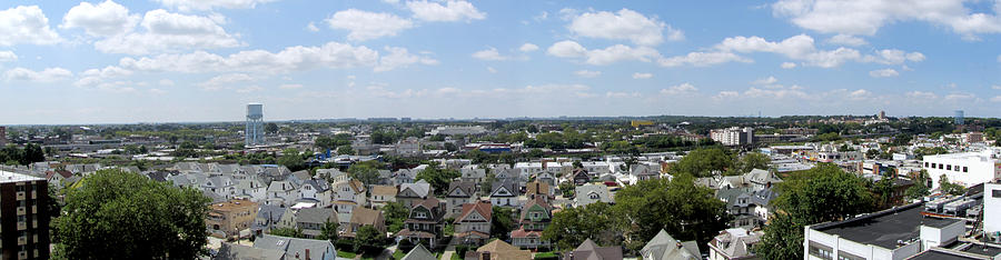 Jamaica NY Rooftop Panorama Photograph by Bob Slitzan