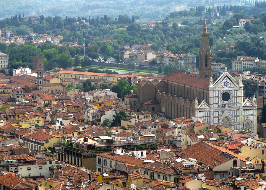 Rooftop View in Florence Church Photograph by Denise Rafkind - Fine Art ...