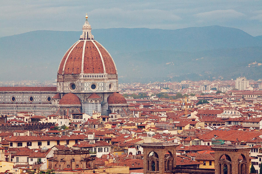 Architecture Photograph - Rooftop View of Florence Italy by Kim Fearheiley