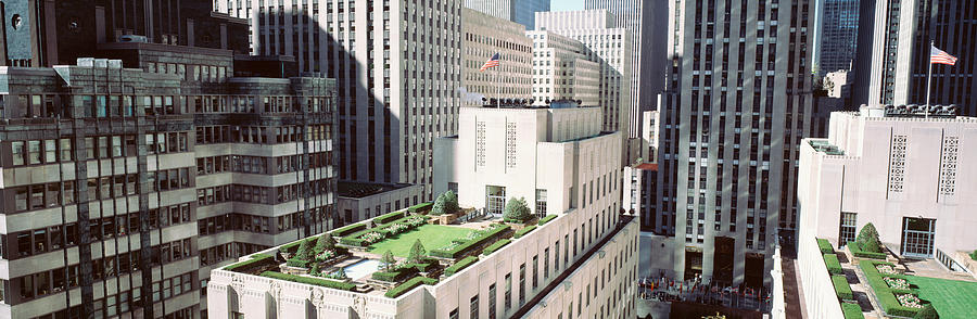 New York City Photograph - Rooftop View Of Rockefeller Center by Panoramic Images