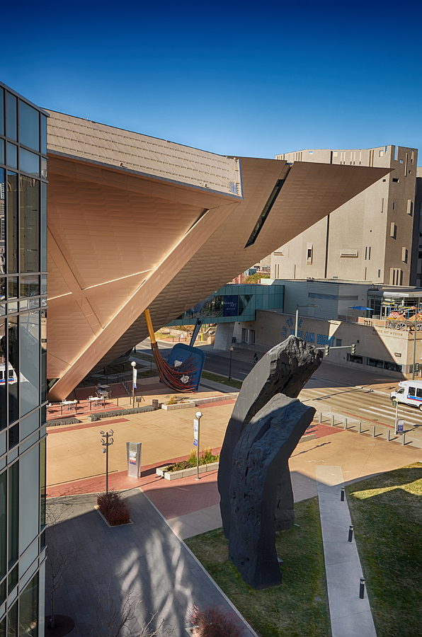 Rooftop View Of The Denver Art Museum Mixed Media by Angelina Tamez