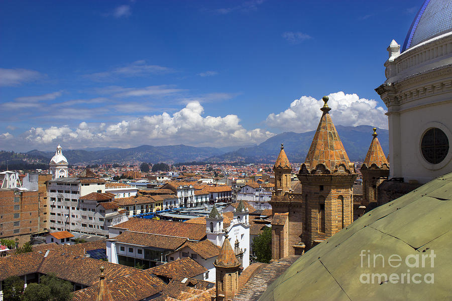 Architecture Photograph - Rooftops Of Cuenca Ecuador West End by Al Bourassa