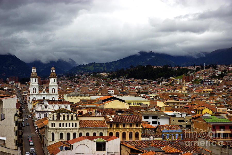 Architecture Photograph - Rooftops Of Cuenca V by Al Bourassa