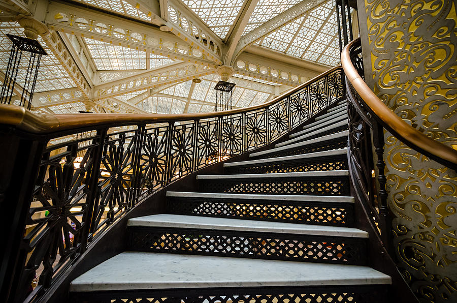 Rookery Building Atrium Staircase Photograph by Anthony Doudt