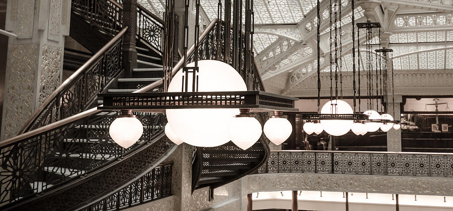 Rookery Building Lights Photograph by Anthony Doudt