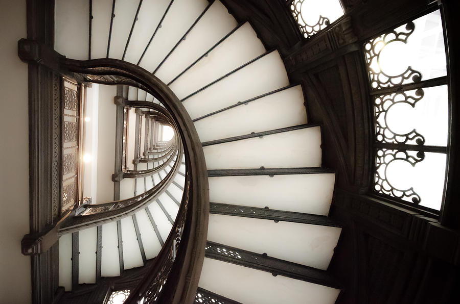 Rookery Building Looking Up the Oriel Staircase Photograph by Anthony Doudt
