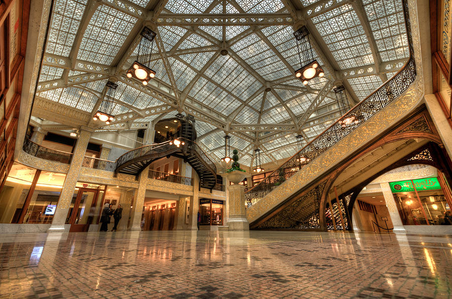 Rookery Building Main Lobby and Atrium Photograph by Anthony Doudt