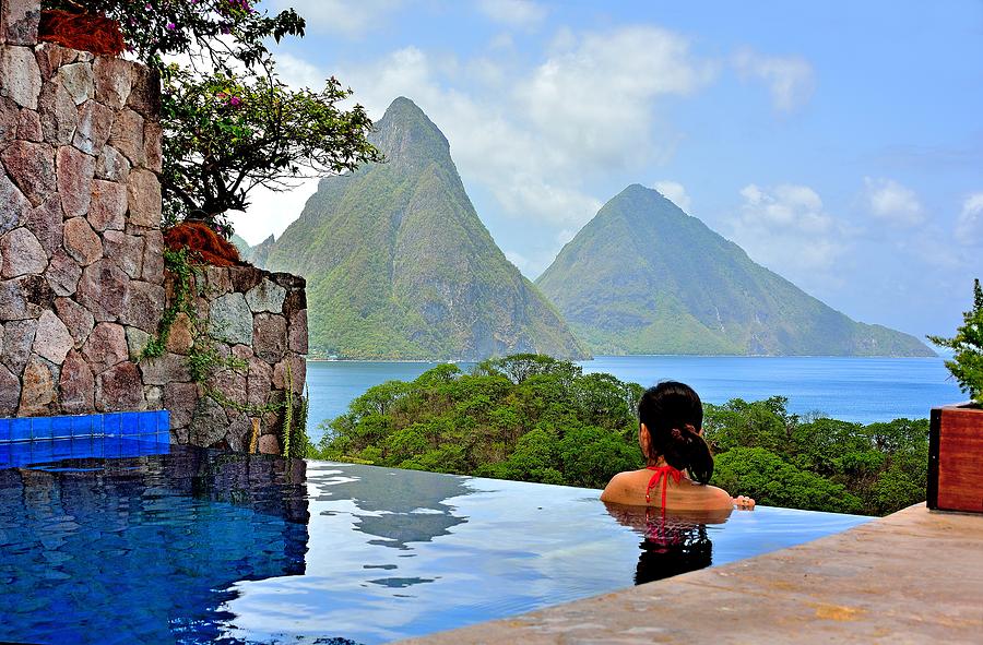 Room With a View - Saint Lucia Photograph by Brendan Reals