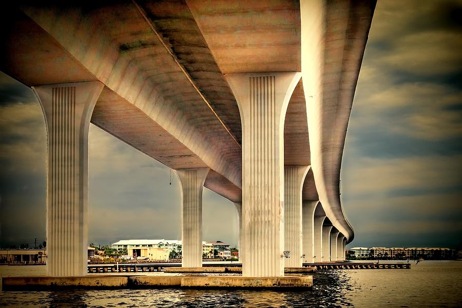 Architecture Photograph - Roosevelt bridge -1, Stuart Florida by Rudy Umans