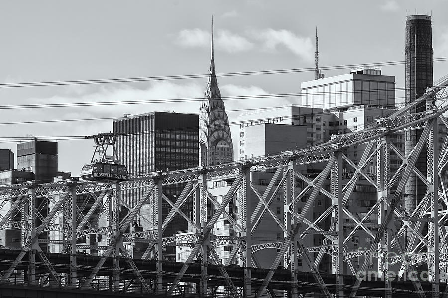Roosevelt Island Tram and Manhattan Skyline II Photograph by Clarence Holmes
