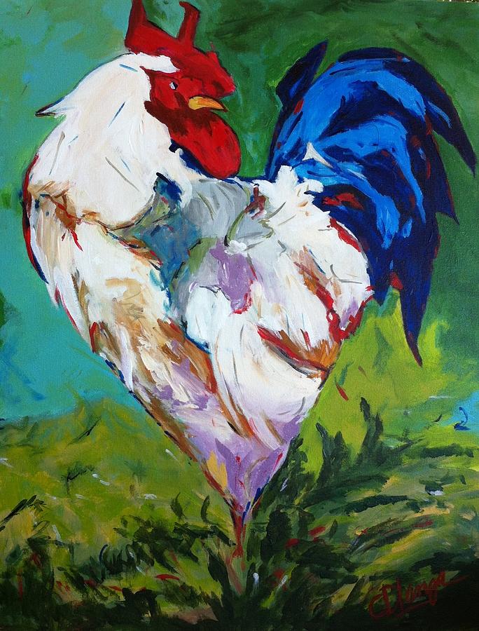 Rooster 22x28 Painting by Christy Langa - Fine Art America