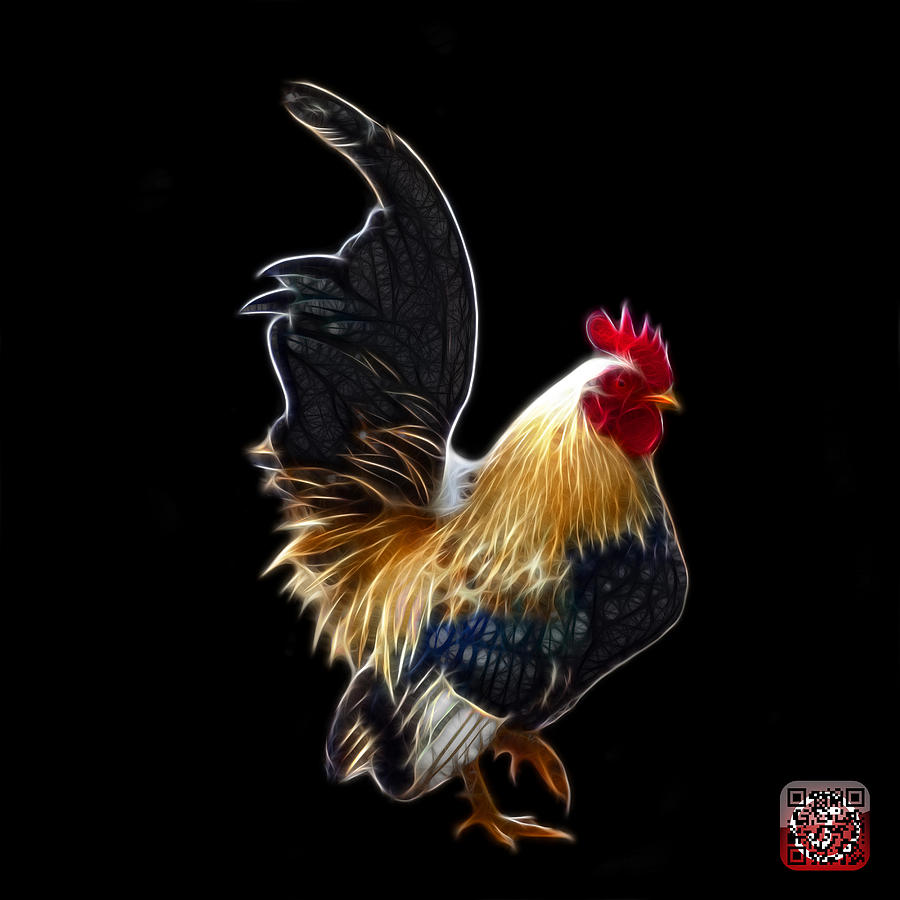 Rooster - 4602 - bb Painting by James Ahn