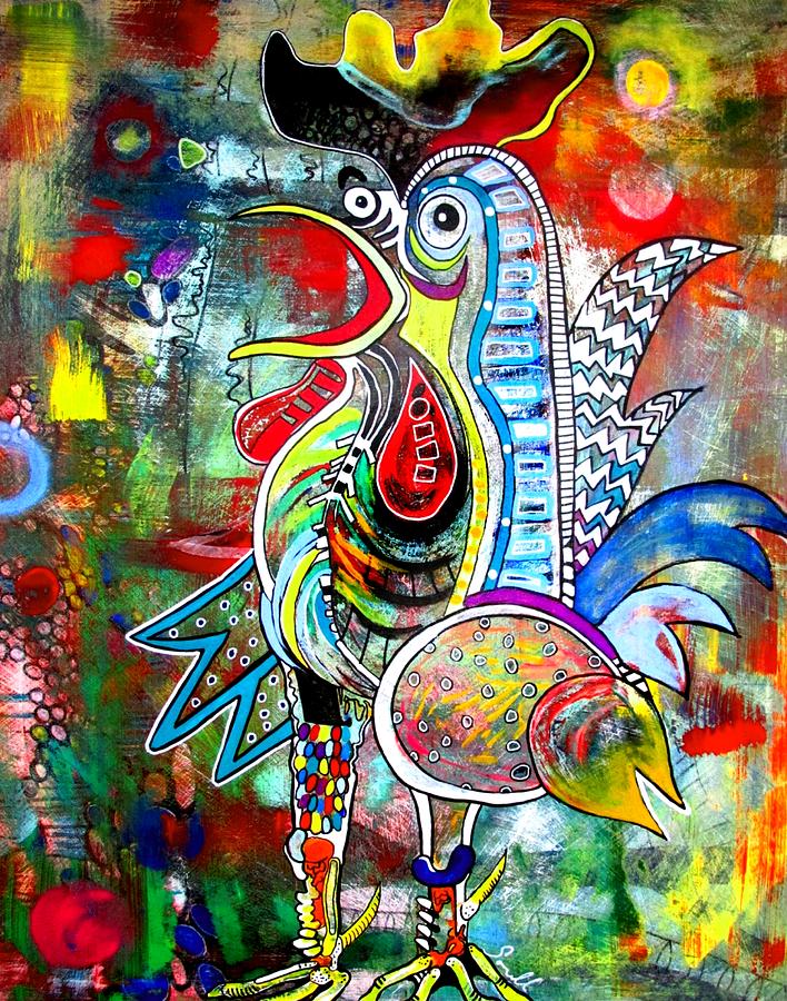 Rooster Painting by Amy Sorrell