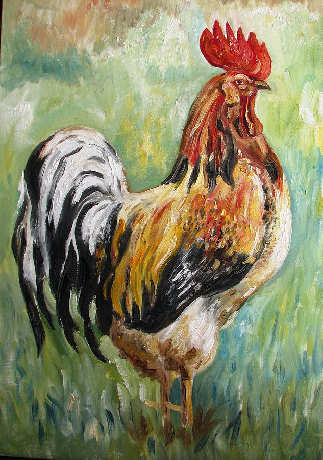 Nature Painting - Rooster by Andrei Sorokin