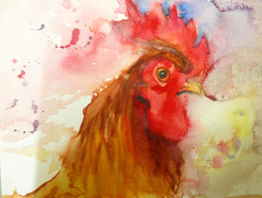 Rooster Painting by Charu Jain - Fine Art America