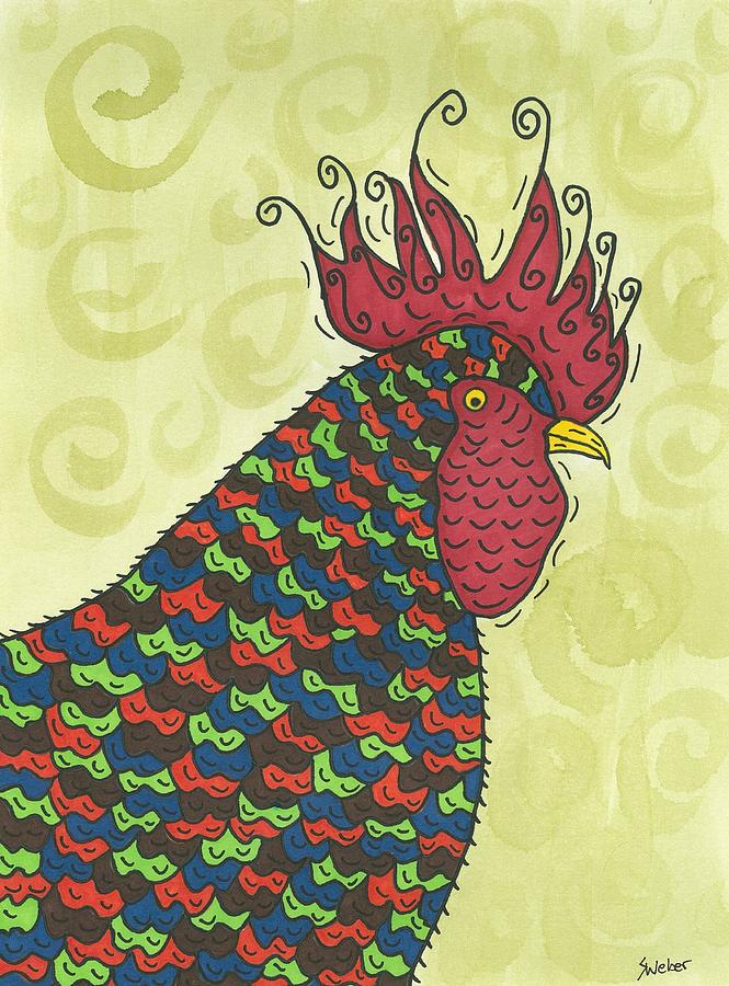 Rooster Comb Painting by Susie Weber