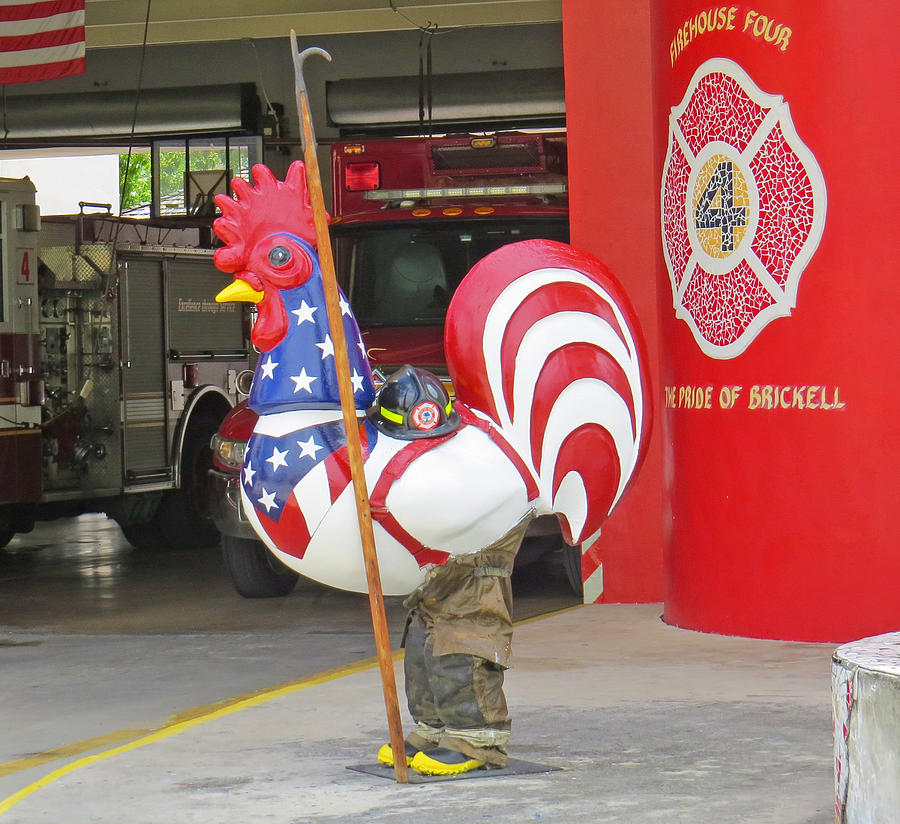 Rooster Fireman Photograph by Dart Humeston