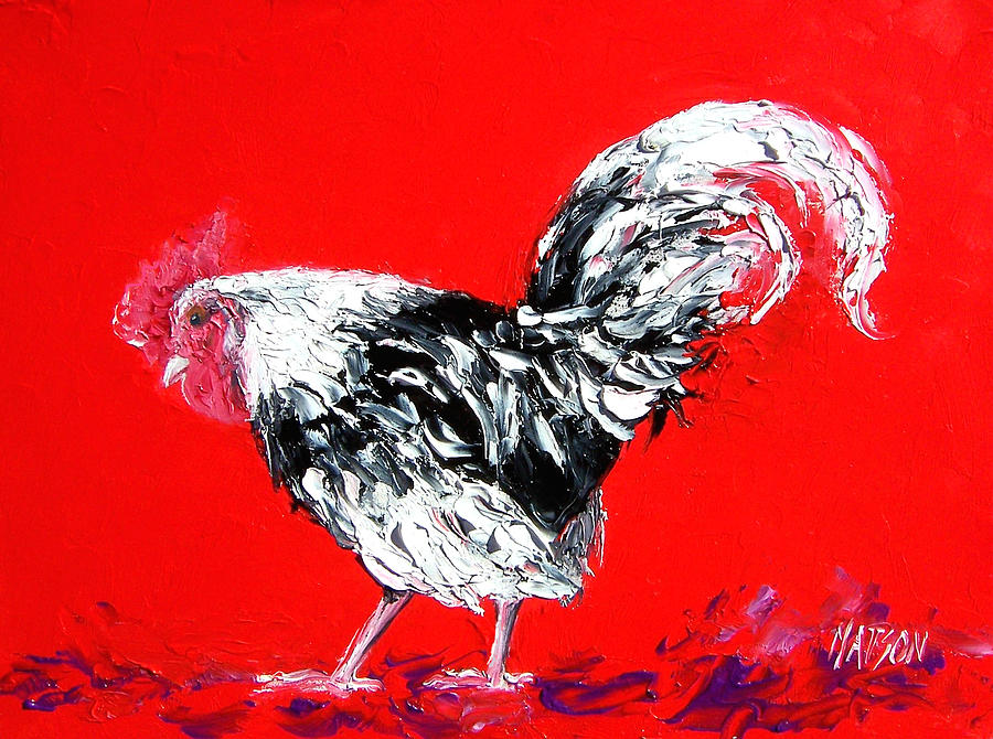 Rooster Painting - Rooster Gabriel by Jan Matson
